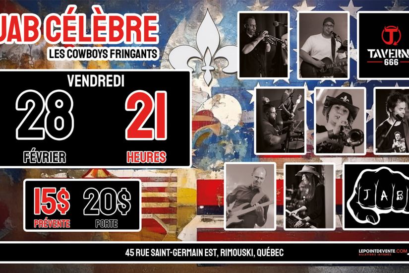JAB célèbre les COWBOYS FRINGANTS