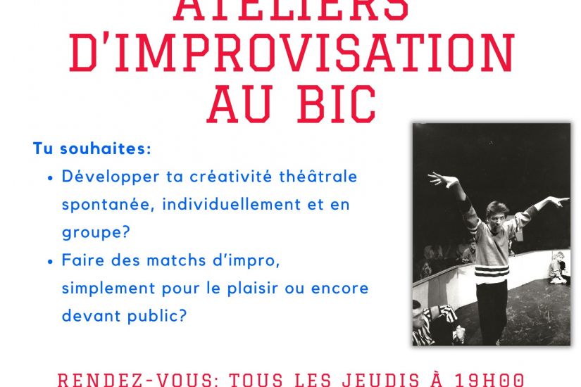 Ateliers d'improvisation au Bic