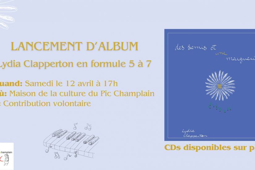 Lancement : nouvel album de Lydia Clapperton